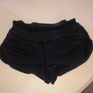 Rare gold and black striped lululemon shorts